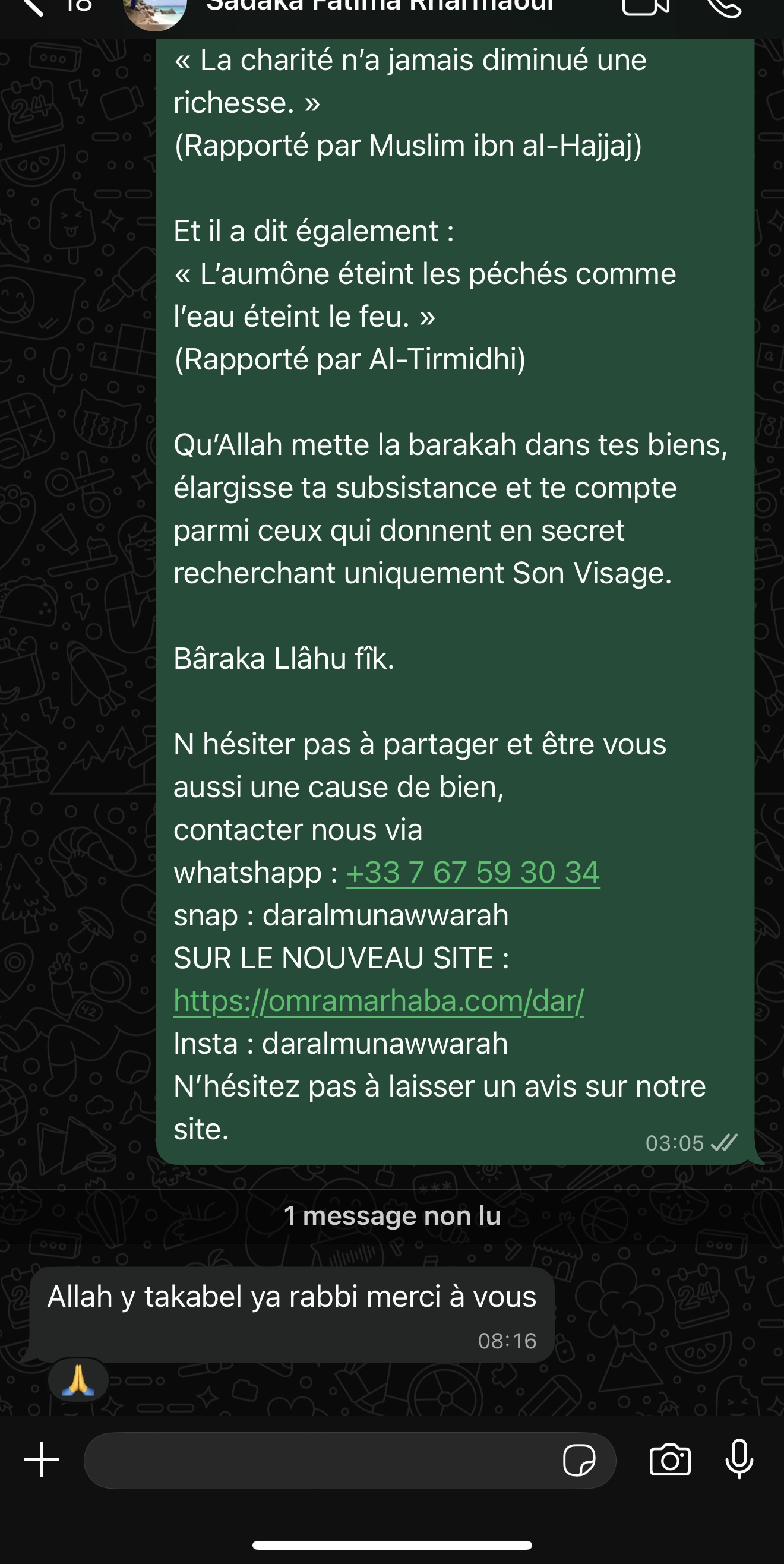 Retour des donateurs 6