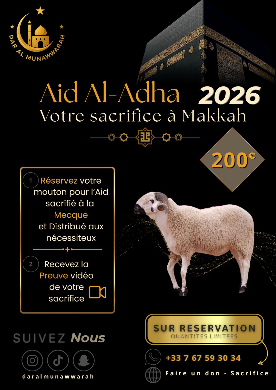 Aid Al-Adha 2026 — Dar al Munawwarah